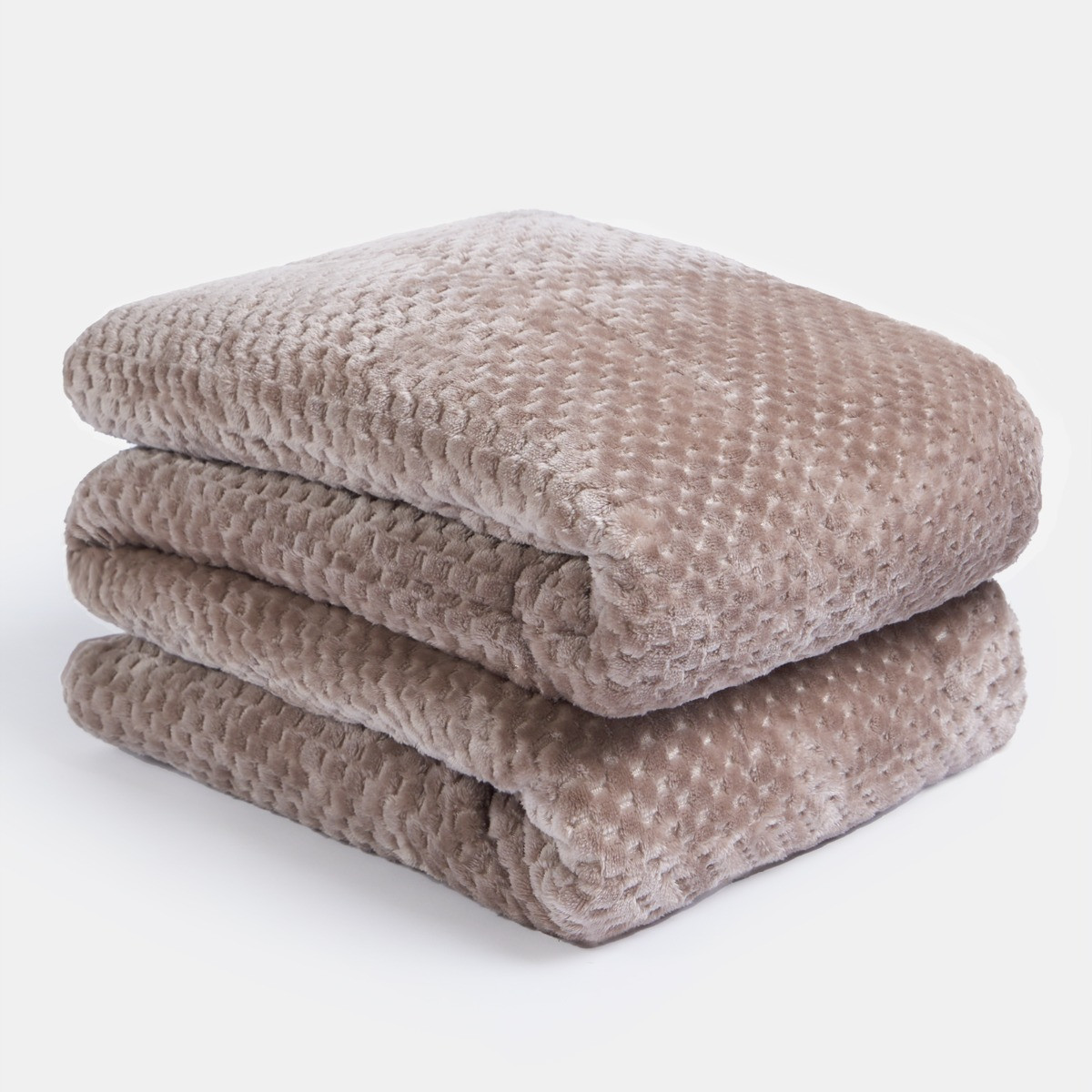 OHS Waffle Fleece Weighted Blanket - Mink>