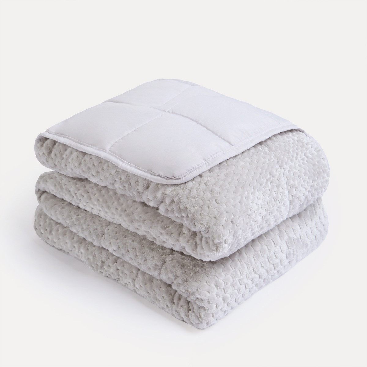 OHS Waffle Fleece Weighted Blanket - Silver >