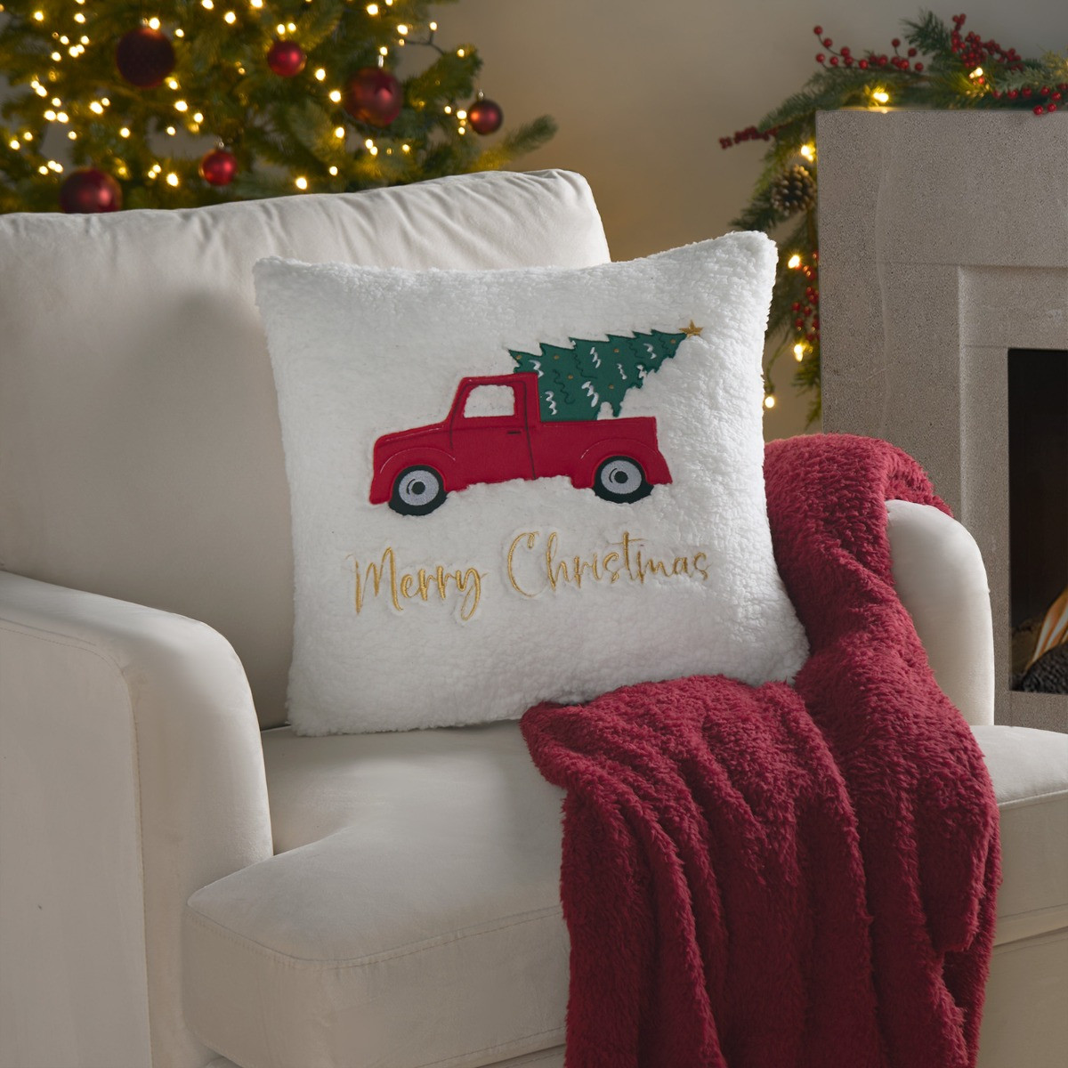 Christmas truck pillows sale