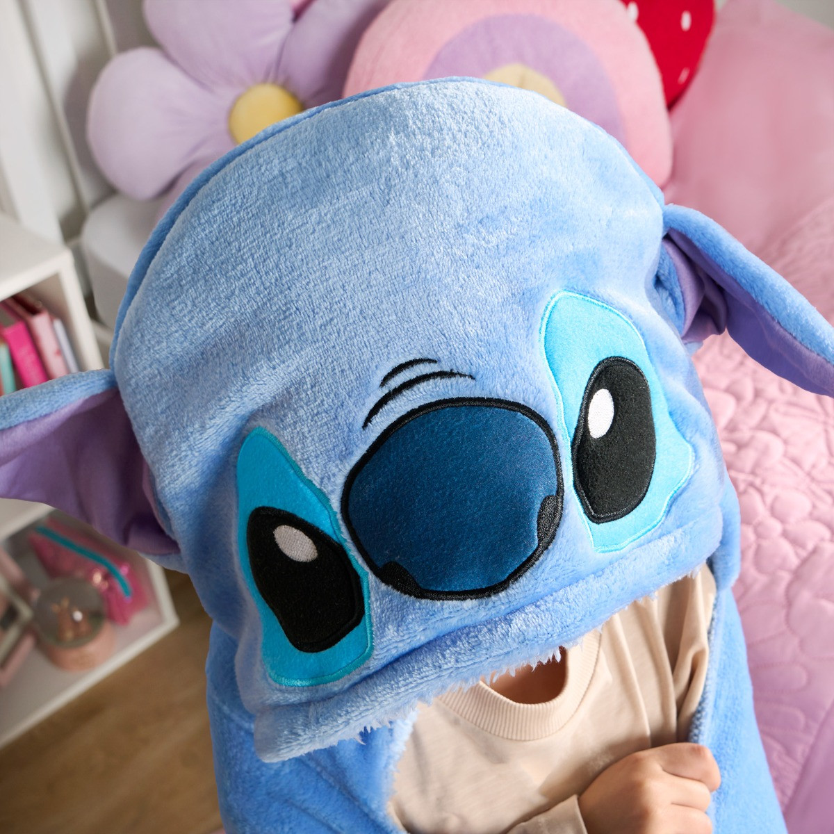 OHS Kids Stitch Hooded Throw Blanket - Blue>