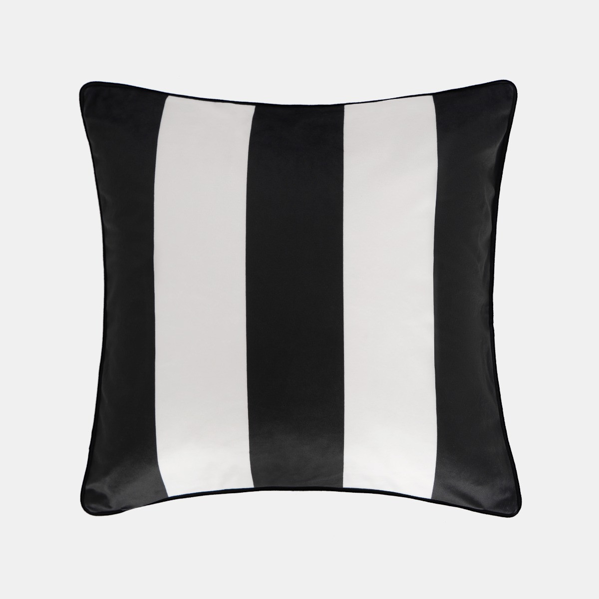 OHS Matte Velvet Stripe Print Cushion Covers - Monochrome>