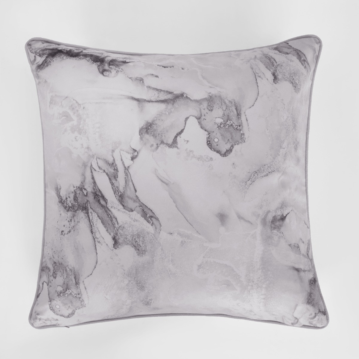 OHS Matte Velvet Marble Print Cushion Covers - Grey>