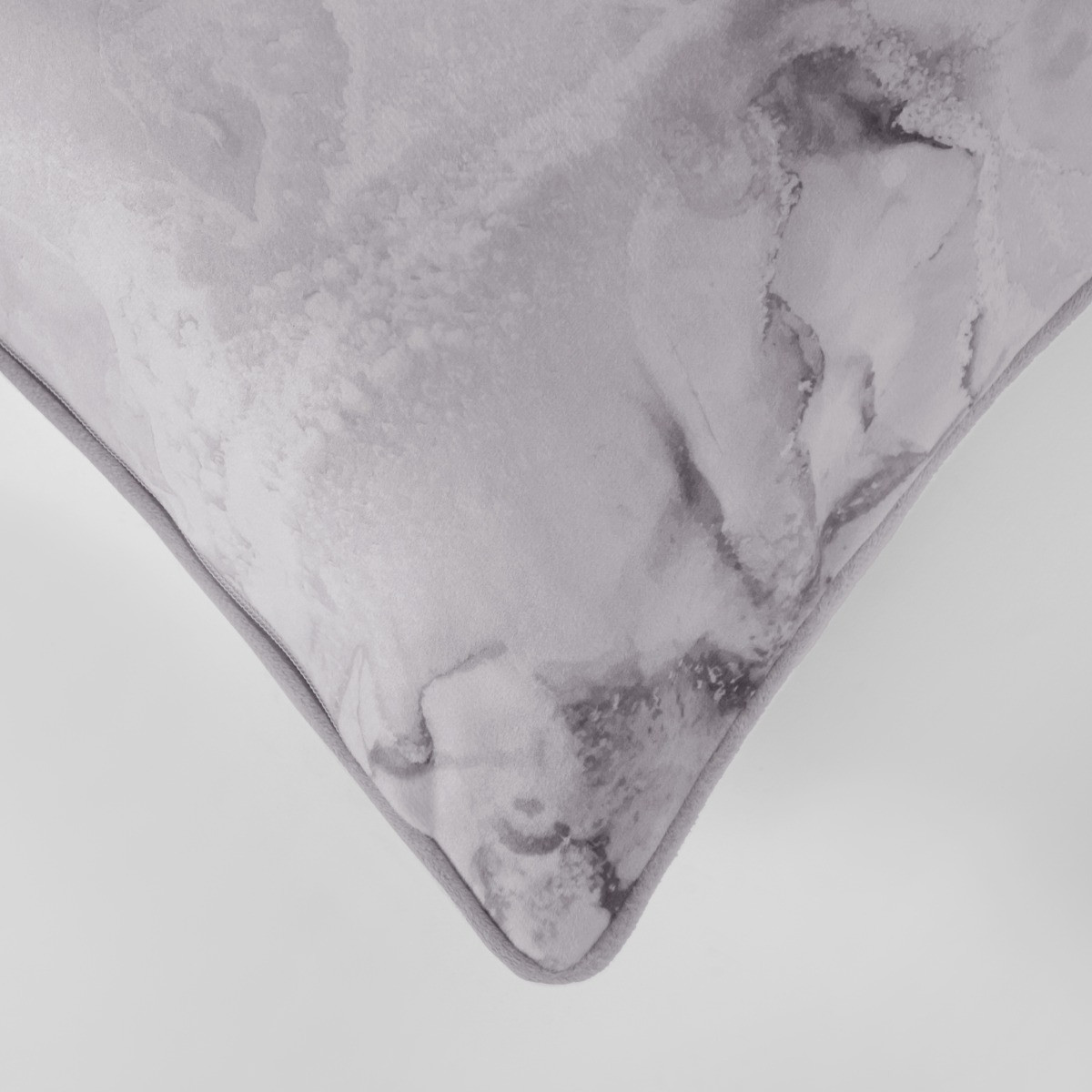 OHS Matte Velvet Marble Print Cushion Covers - Grey>