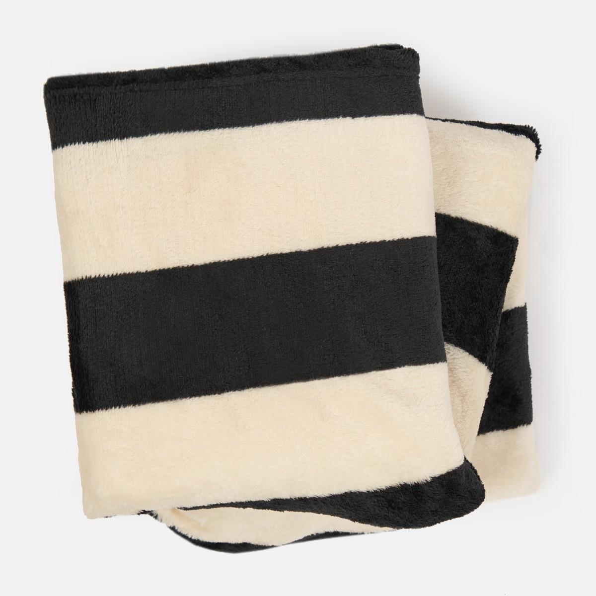 OHS Ultra Soft Stripe Print Throw - Mono >