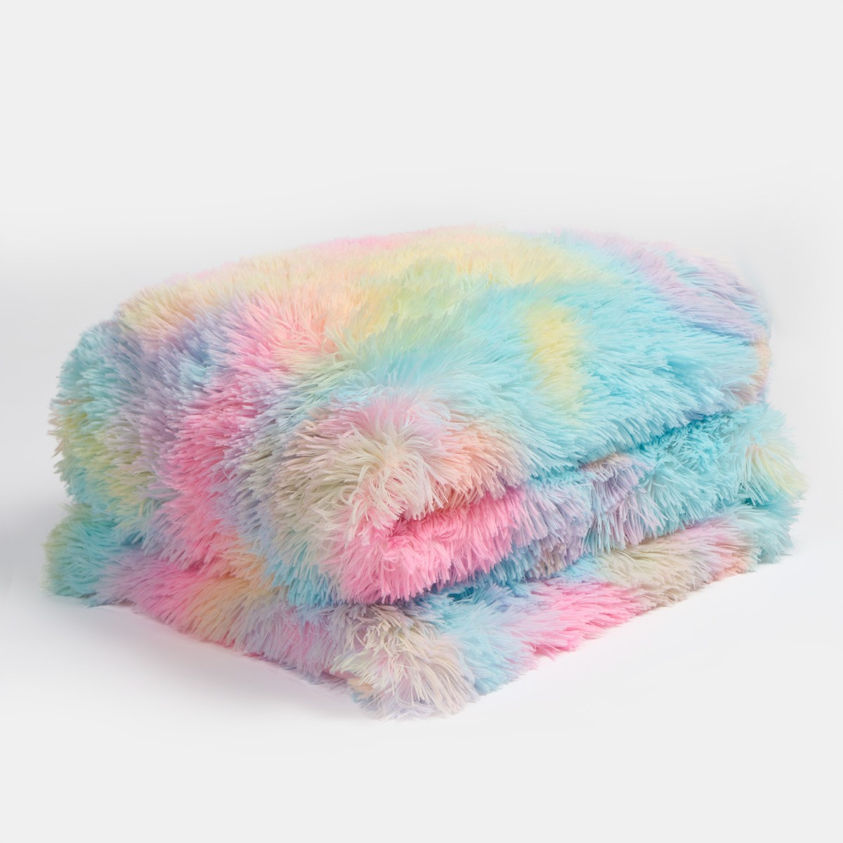 OHS Tie Dye Fluffy Throw - Multi >