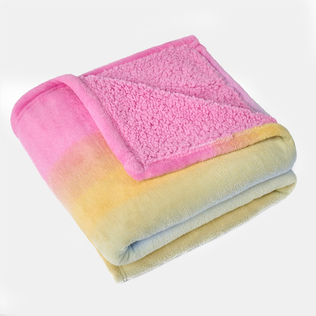 OHS Kids Ombre Sherpa Fleece Throw - Multi >