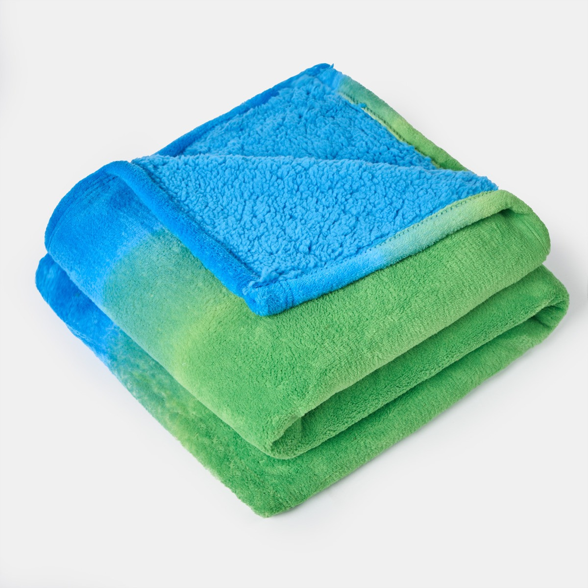 OHS Kids Ombre Sherpa Fleece Throw - Blue >