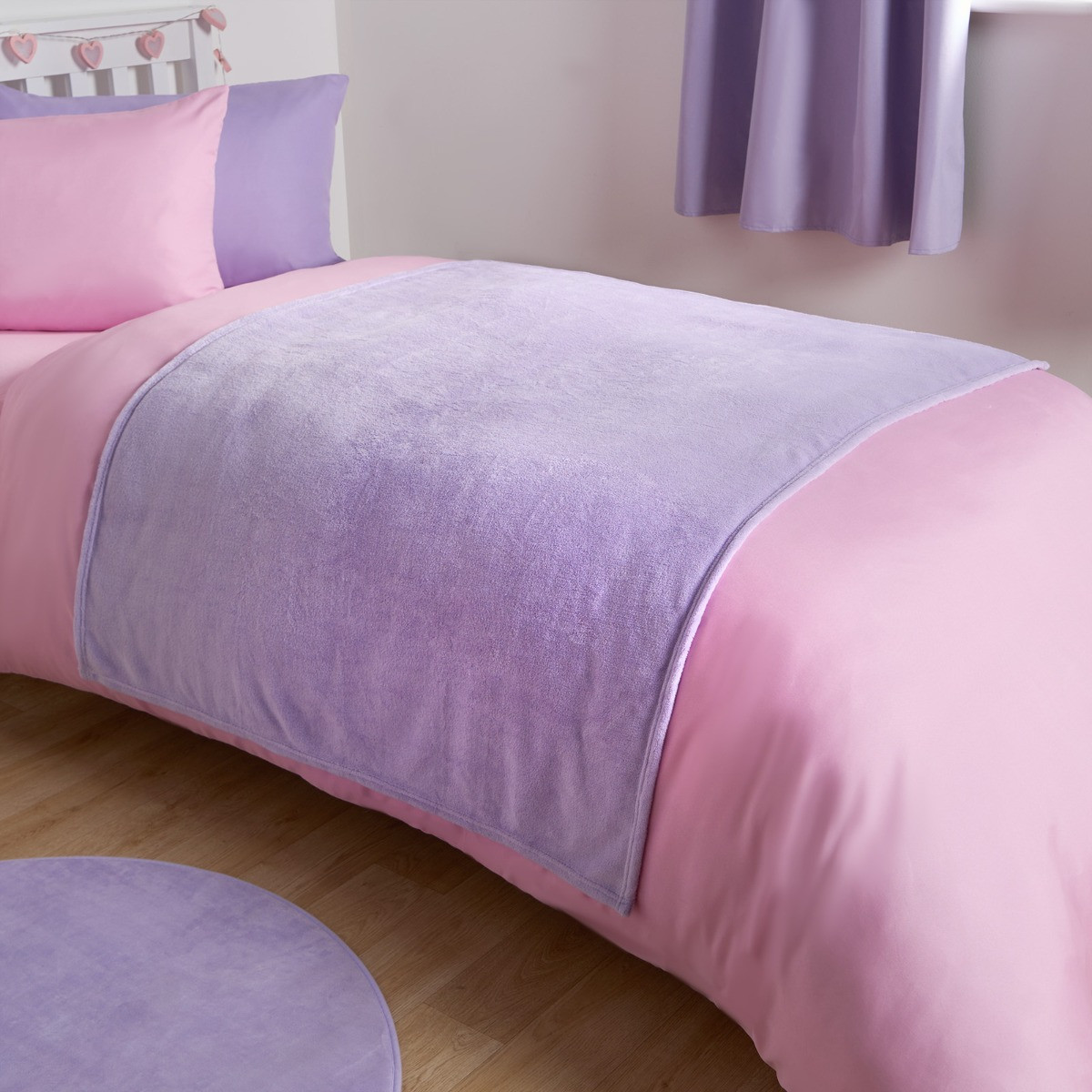 OHS Kids Plain Supersoft Throw - Lilac>