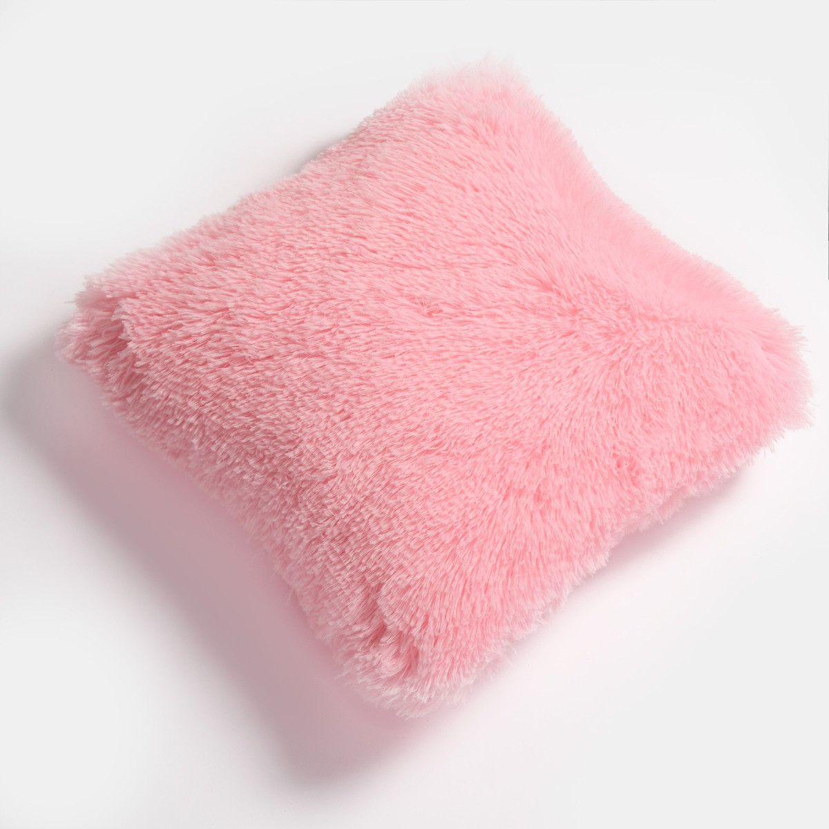 OHS Fluffy Filled Cushion - Neon Pink >