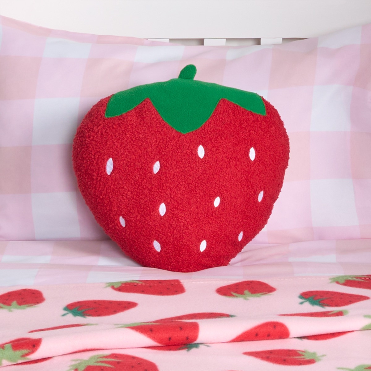 OHS Strawberry Shaped Scatter Cushion - Red >