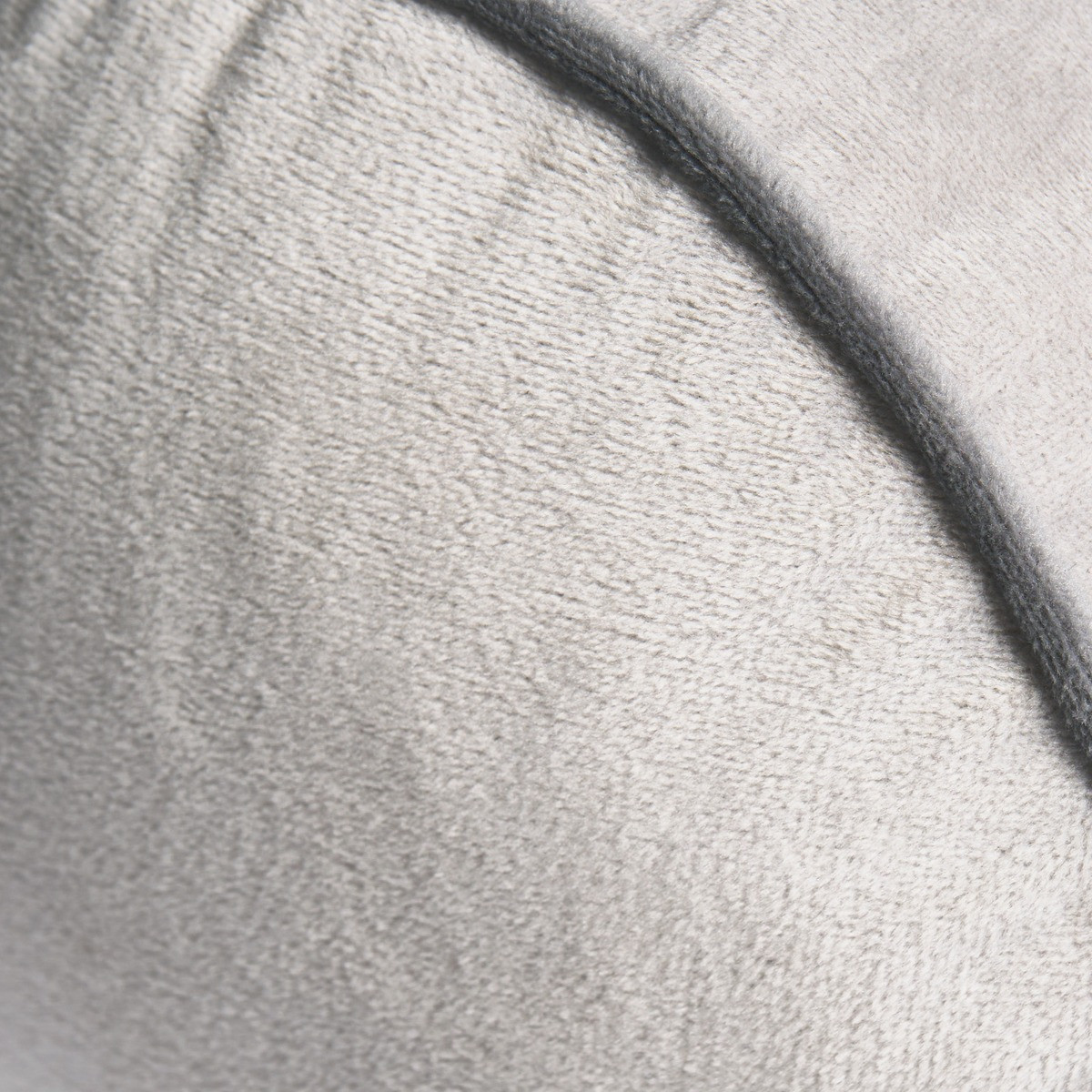 OHS Matte Velvet Bolster Cushion - Grey/Charcoal>
