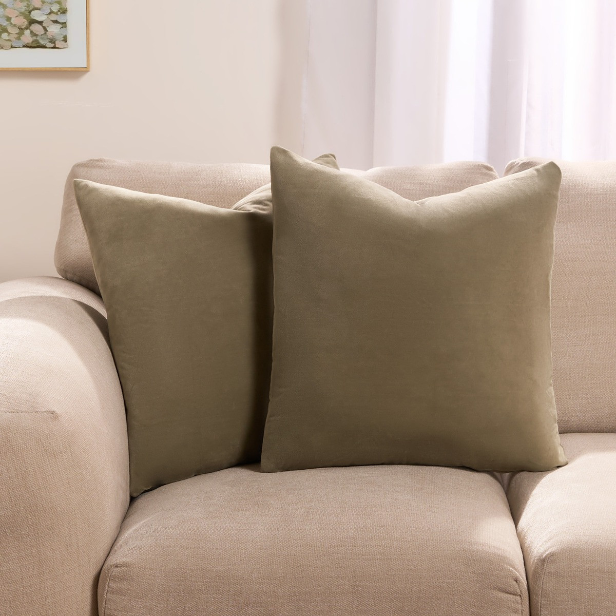 Sienna Matte Velvet Cushion Covers - Sage>