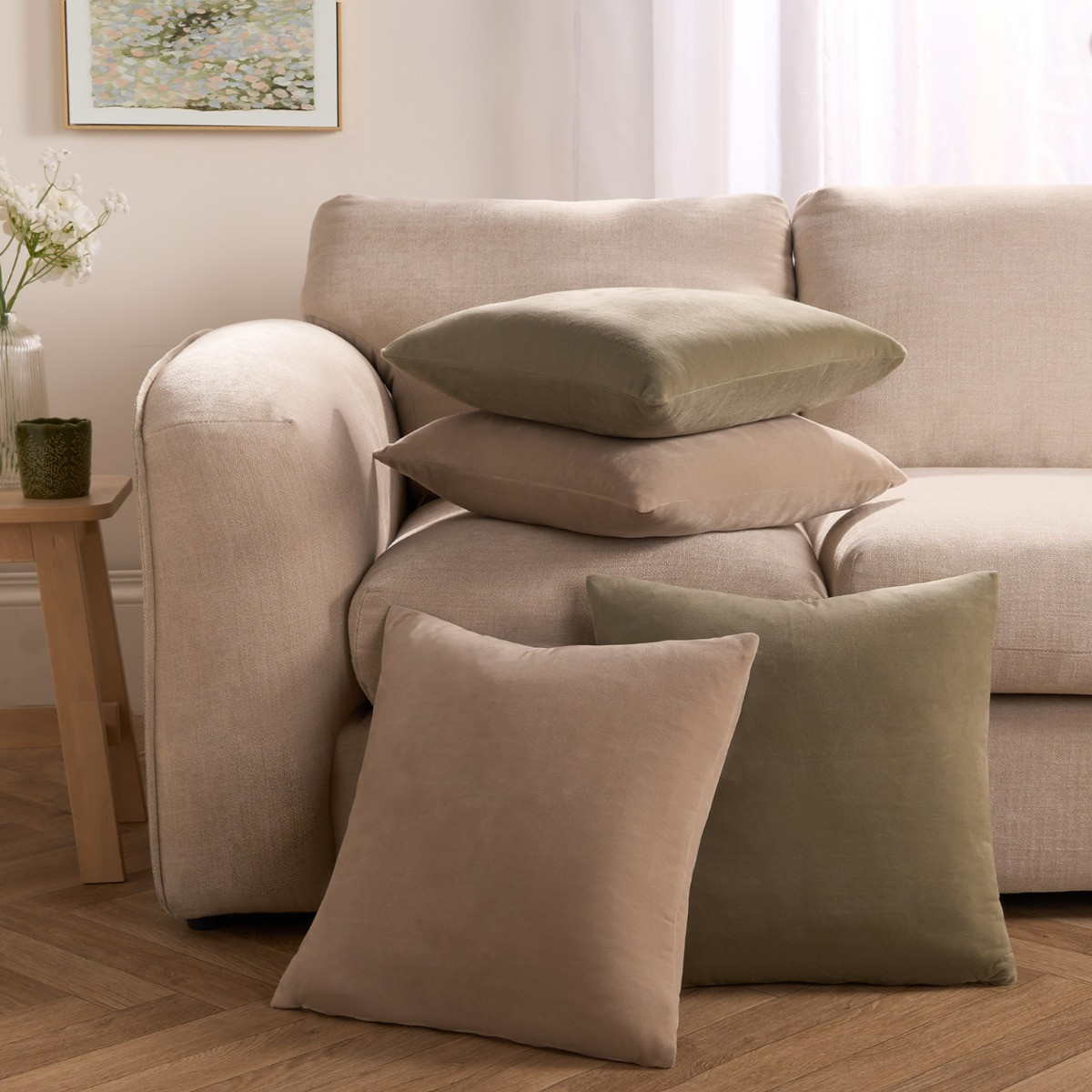 Sienna Matte Velvet Cushion Covers - Sage>