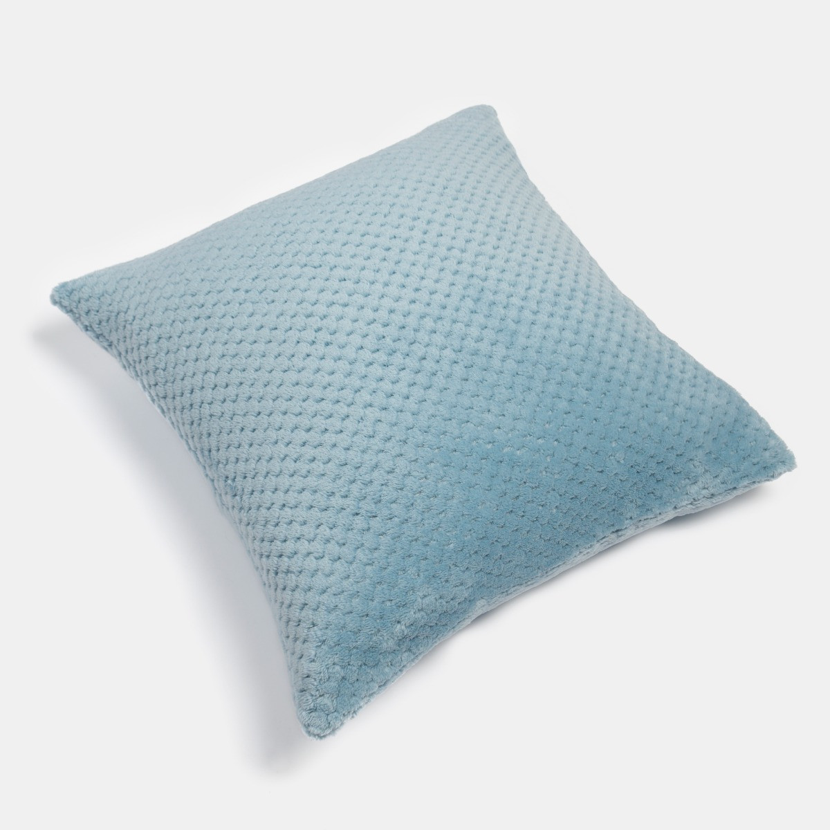 Brentfords Waffle Fleece Cushion Covers - Blue>