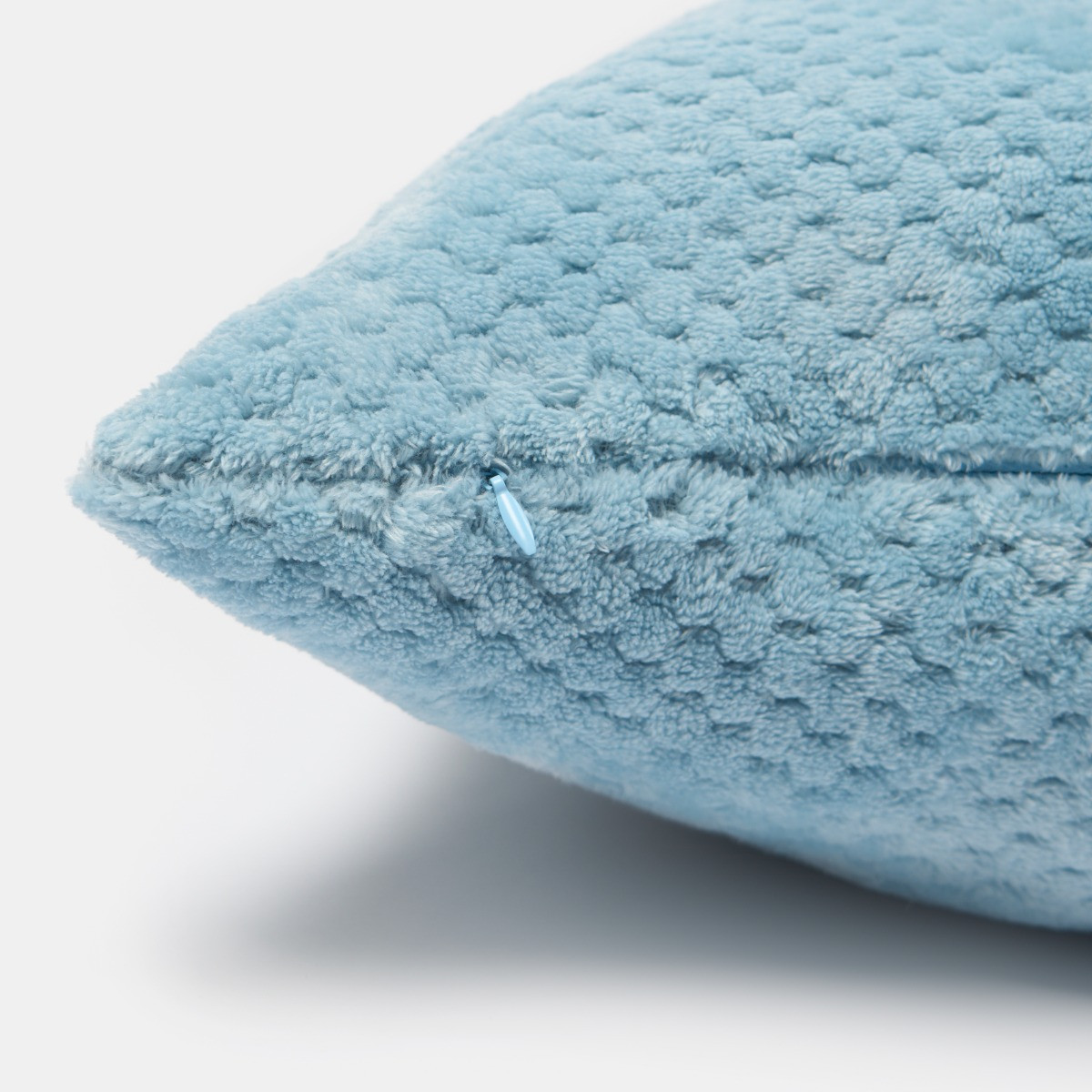 Brentfords Waffle Fleece Cushion Covers - Blue>