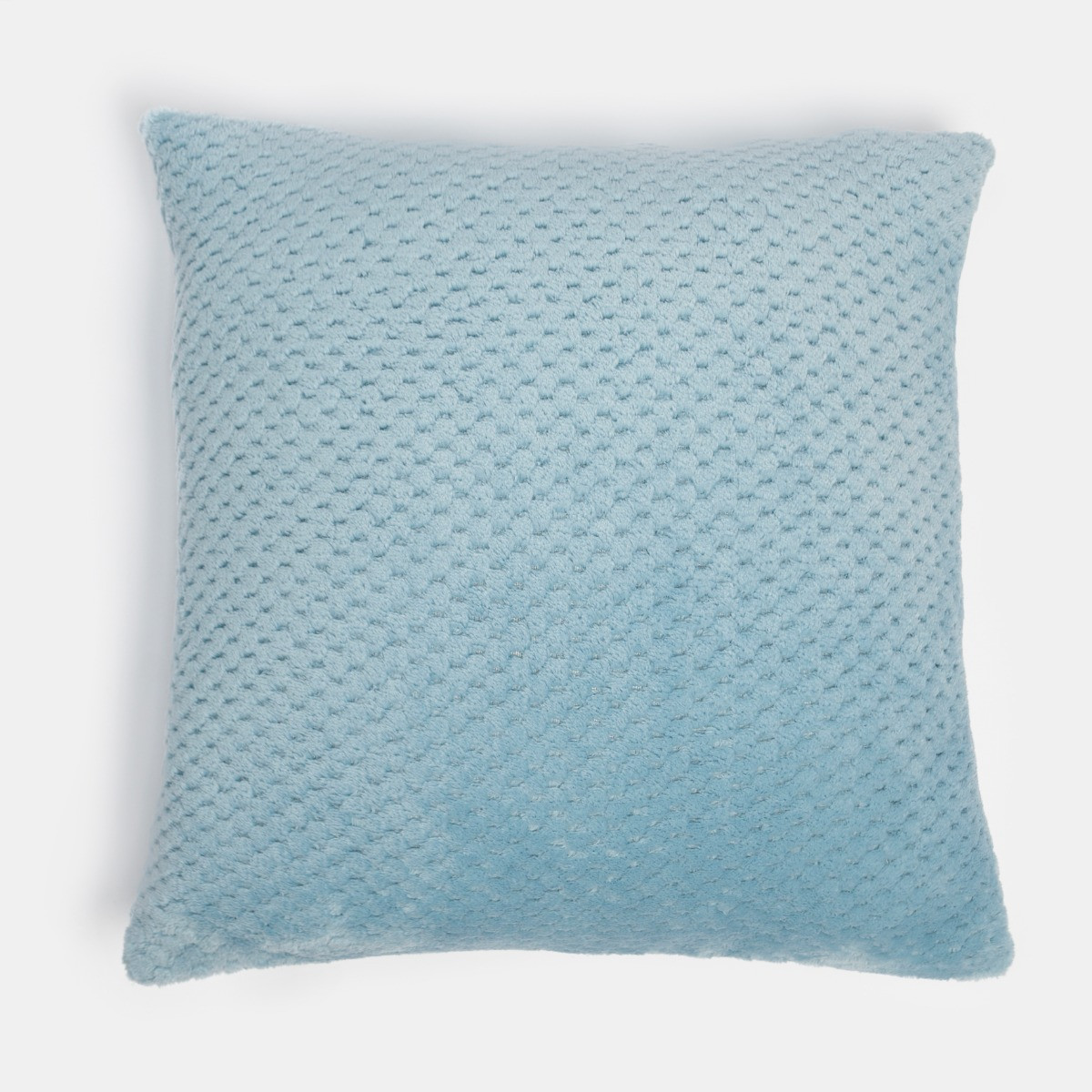 Brentfords Waffle Fleece Cushion Covers - Blue>