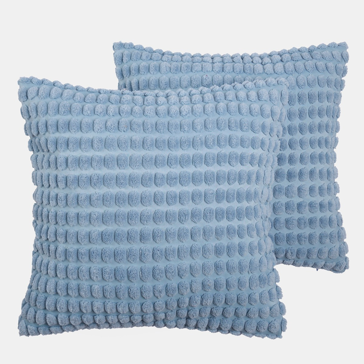 OHS Bobble Textured Cushion Covers - Blue>