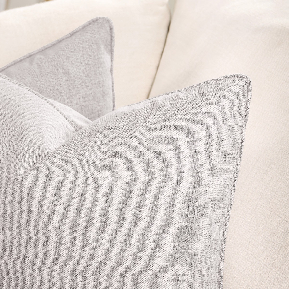 OHS Woven Texture Cushion Covers - Silver>