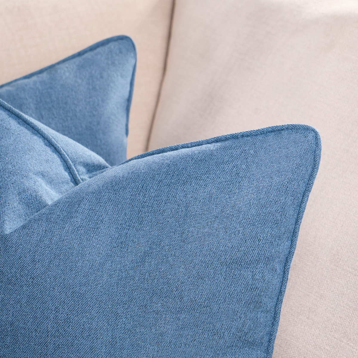 OHS Woven Texture Cushion Covers - Blue>