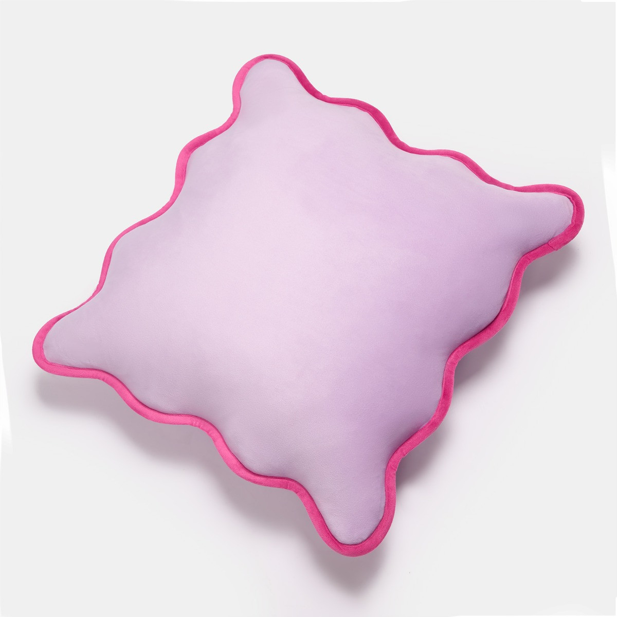 OHS Matte Velvet Scallop Edge Cushion Covers - Lilac/Pink>