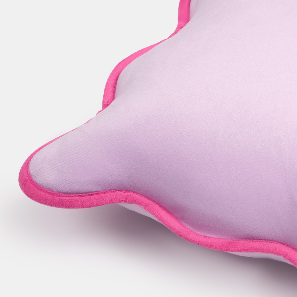 OHS Matte Velvet Scallop Edge Cushion Covers - Lilac/Pink>