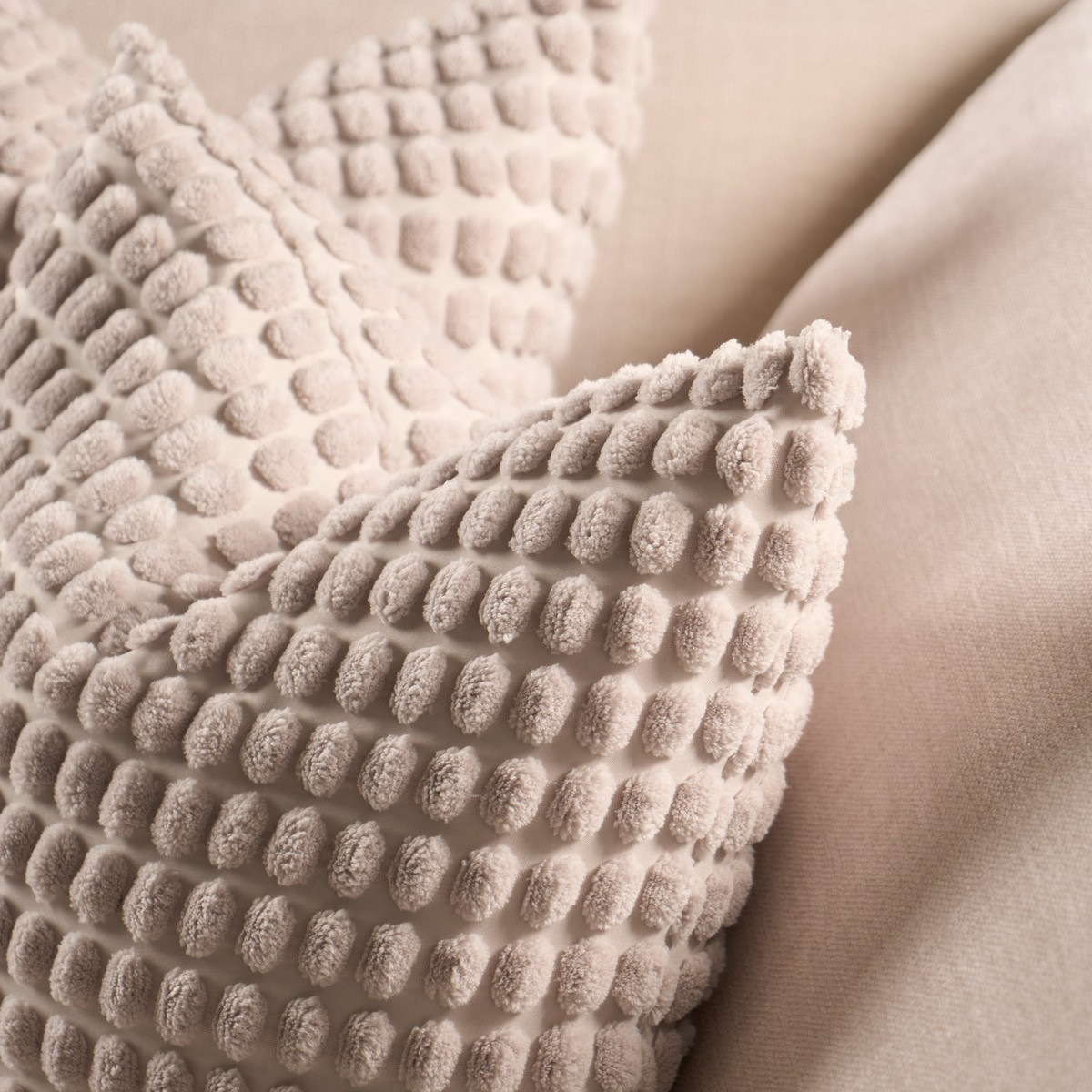 OHS Bobble Textured Cushion Covers - Natural>