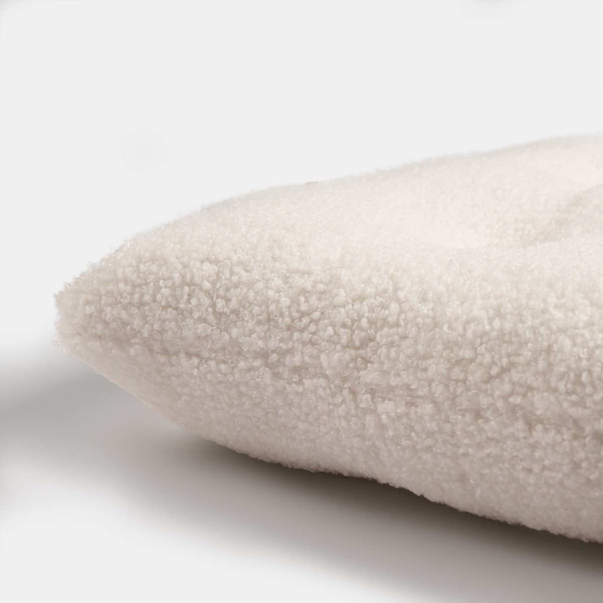 OHS 2 Pack Plush Boucle Indoor Seat Pads, 40 x 40 x 6cm - Cream>