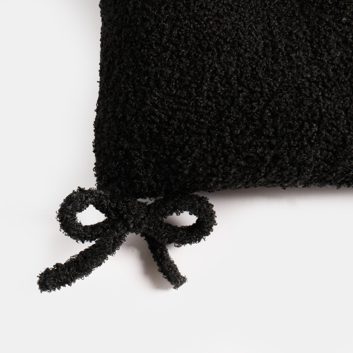 OHS Plush Bouclé Indoor Seat Pads - Black>