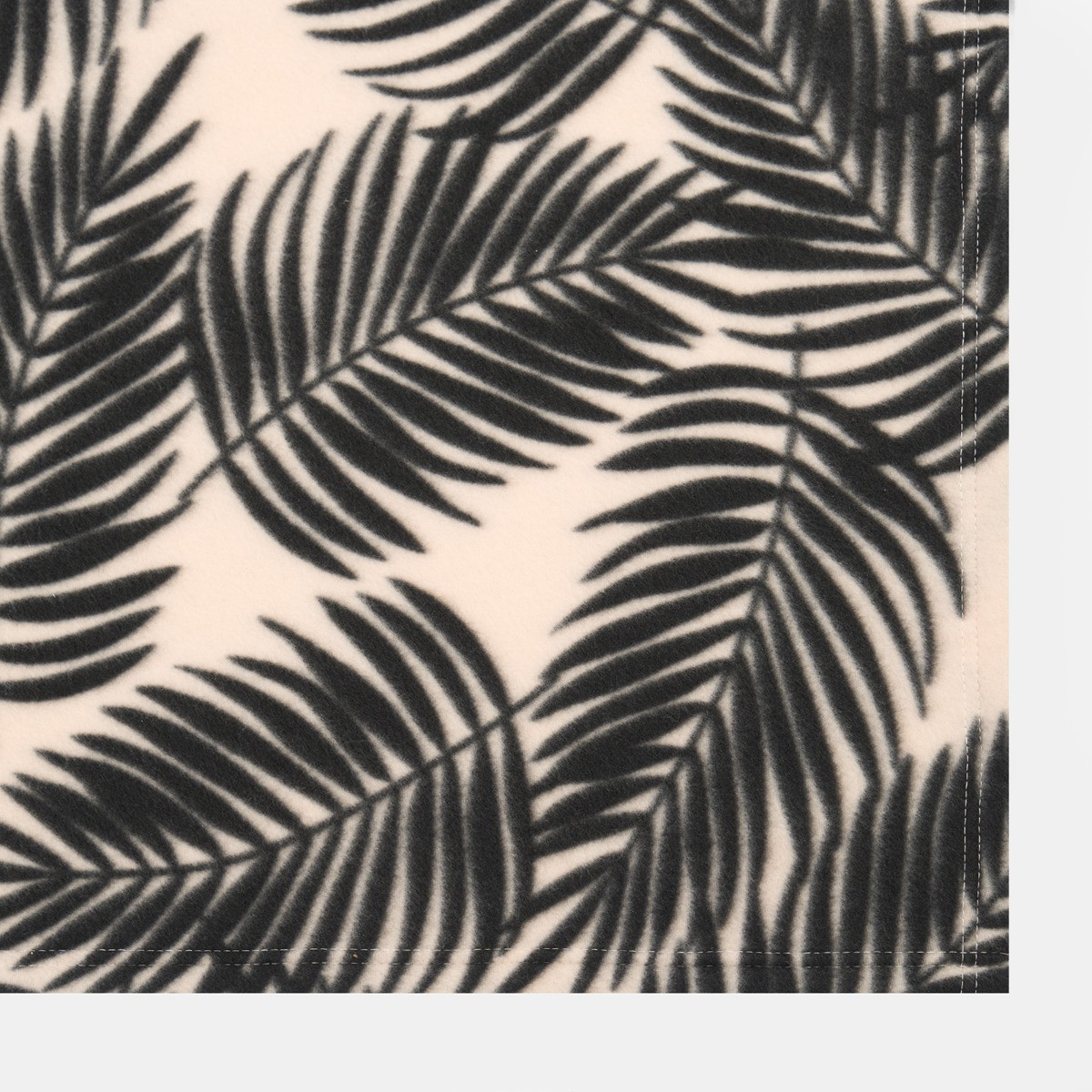 OHS Palm Leaf Print Fleece Throw - Natural>