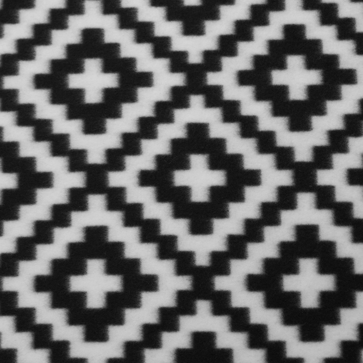 OHS Geometric Tile Print Fleece Throw - Monochrome>