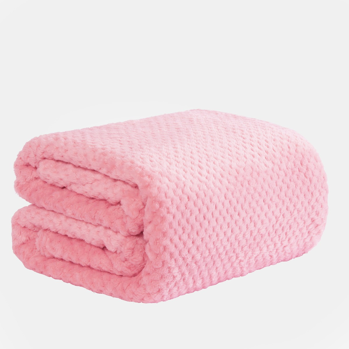 Dreamscene Waffle Mink Throw - Pink>