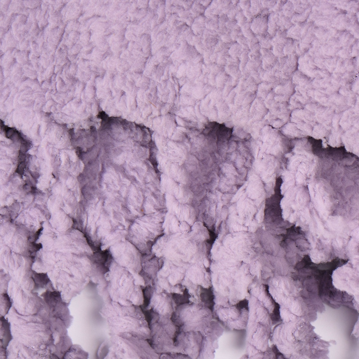 OHS Tassel Sherpa Fleece Throw - Lilac>