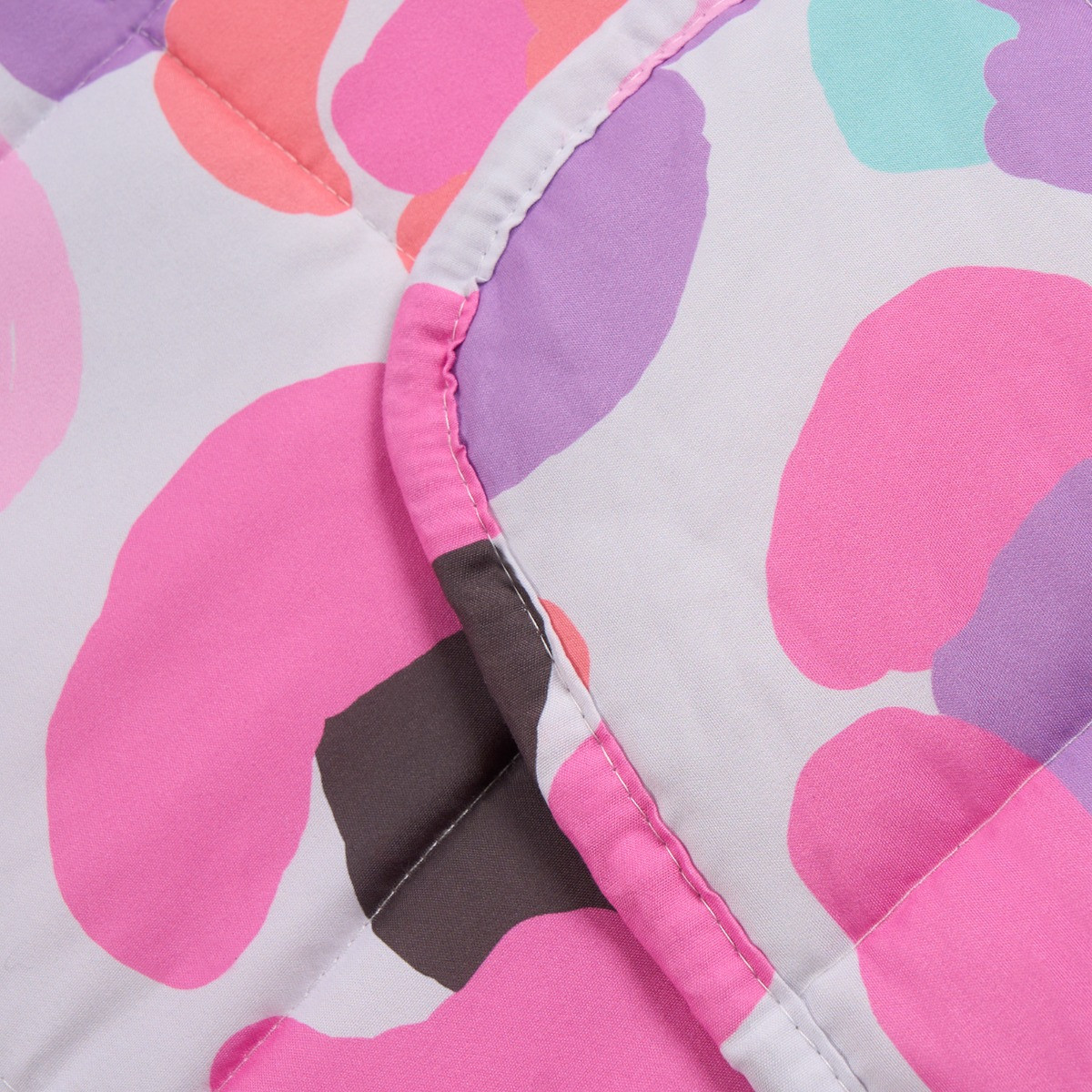 OHS Kids Leopard Print Weighted Blanket, White/Pink - 3KG>