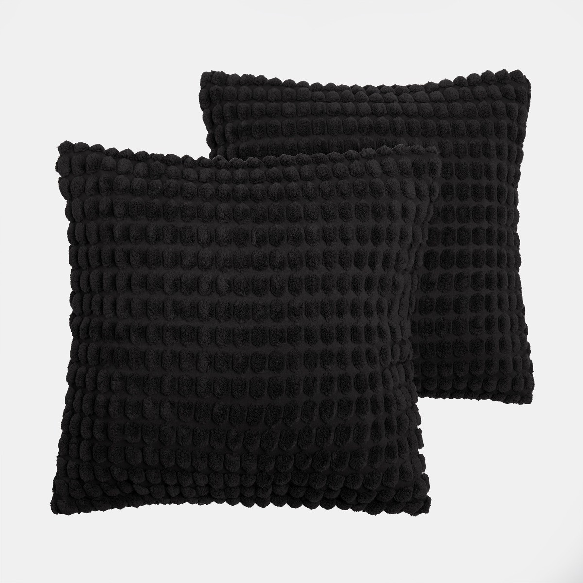 OHS Bobble Textured Cushion Covers - Black>