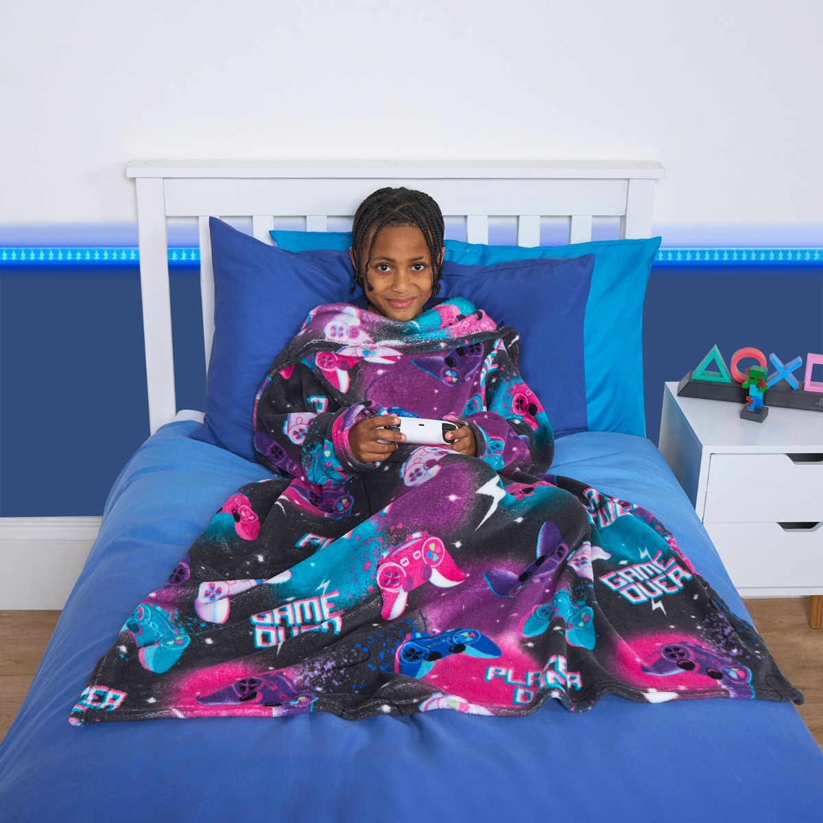 OHS Kids Gaming Printed Wearable Blanket - Multi>