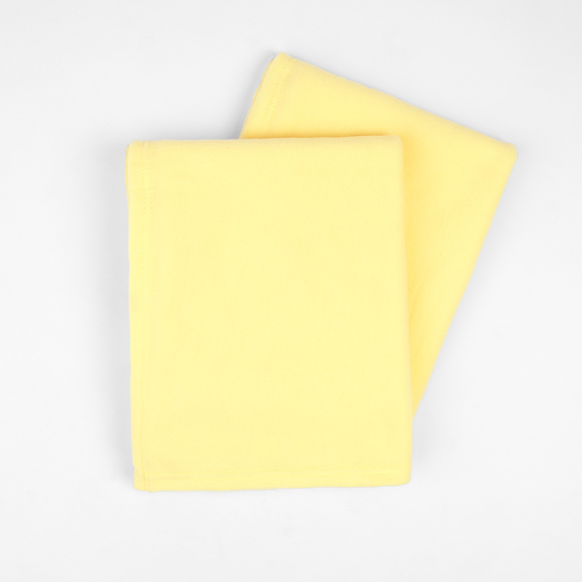 Dreamscene Plain Fleece Throw, Lemon - 120 x 150 cm>