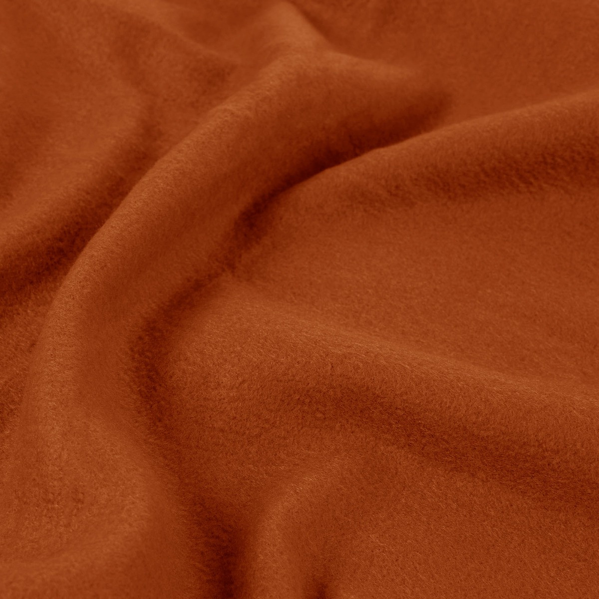 Dreamscene Plain Fleece Throw, Burnt Orange - 120 x 150cm>