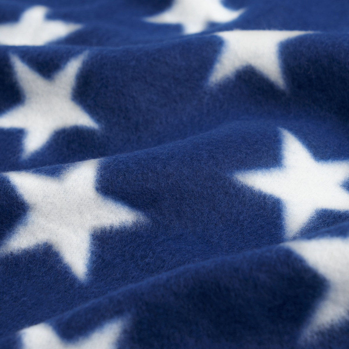 Dreamscene Star Print Fleece Throw, Navy - 200 x 240 cm>