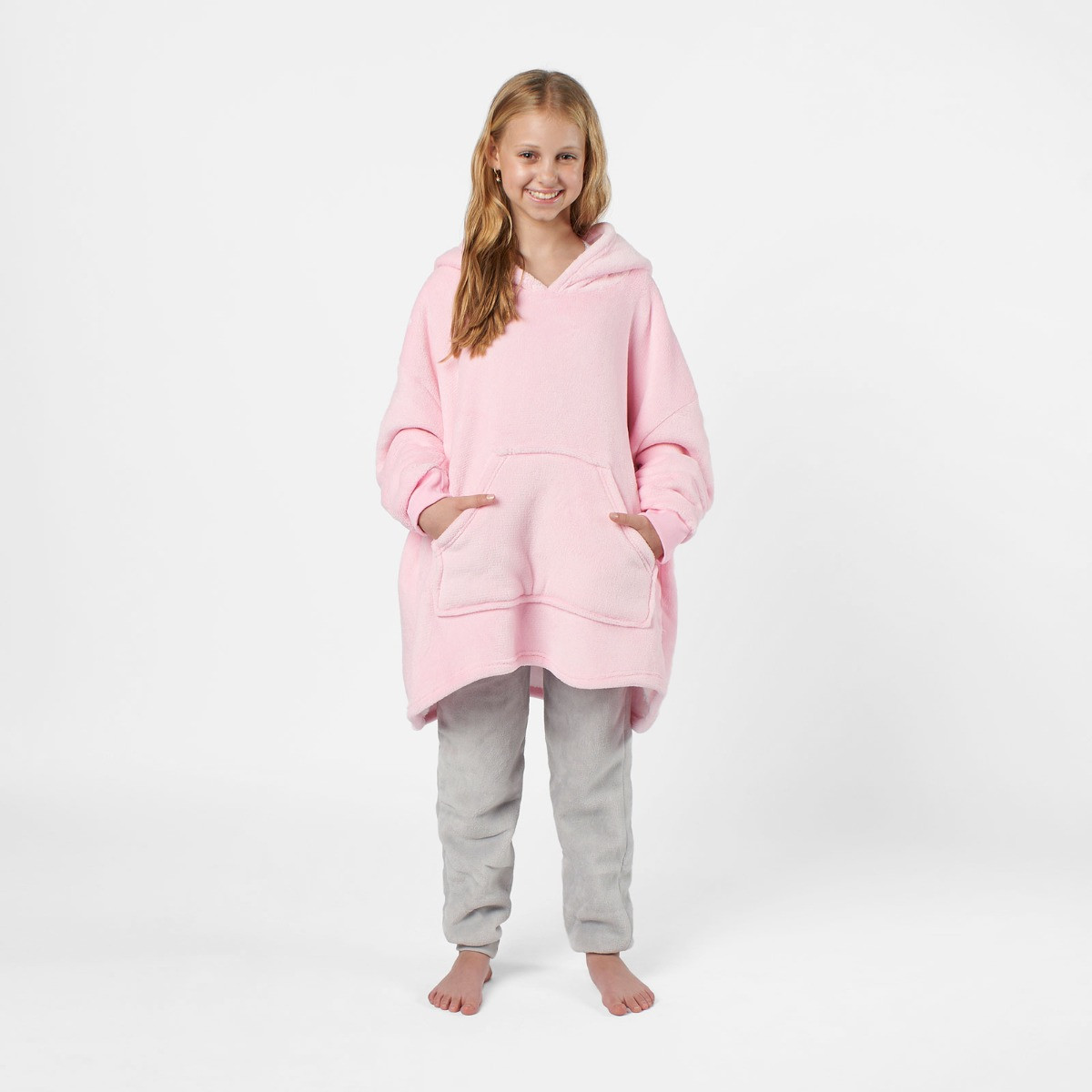 Dreamscene Unicorn Print Hoodie Blanket, Kids - Pink>