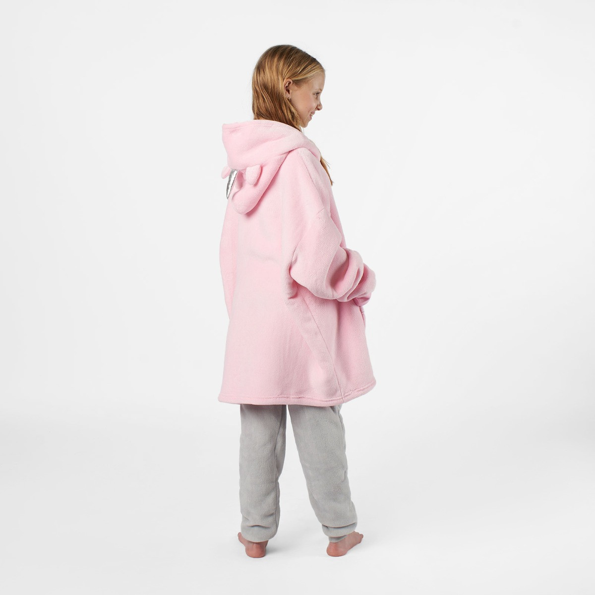 Dreamscene Unicorn Print Hoodie Blanket, Kids - Pink>