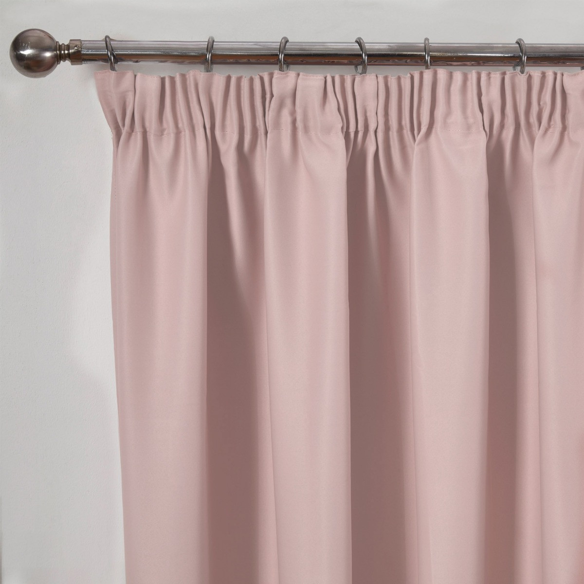 Dreamscene Pencil Pleat Blackout Curtains, Light Blush - 168 x 182cm (66" x 72")>