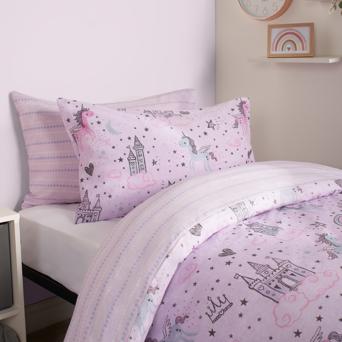 OHS Unicorn Kingdom Duvet Set - Lilac>