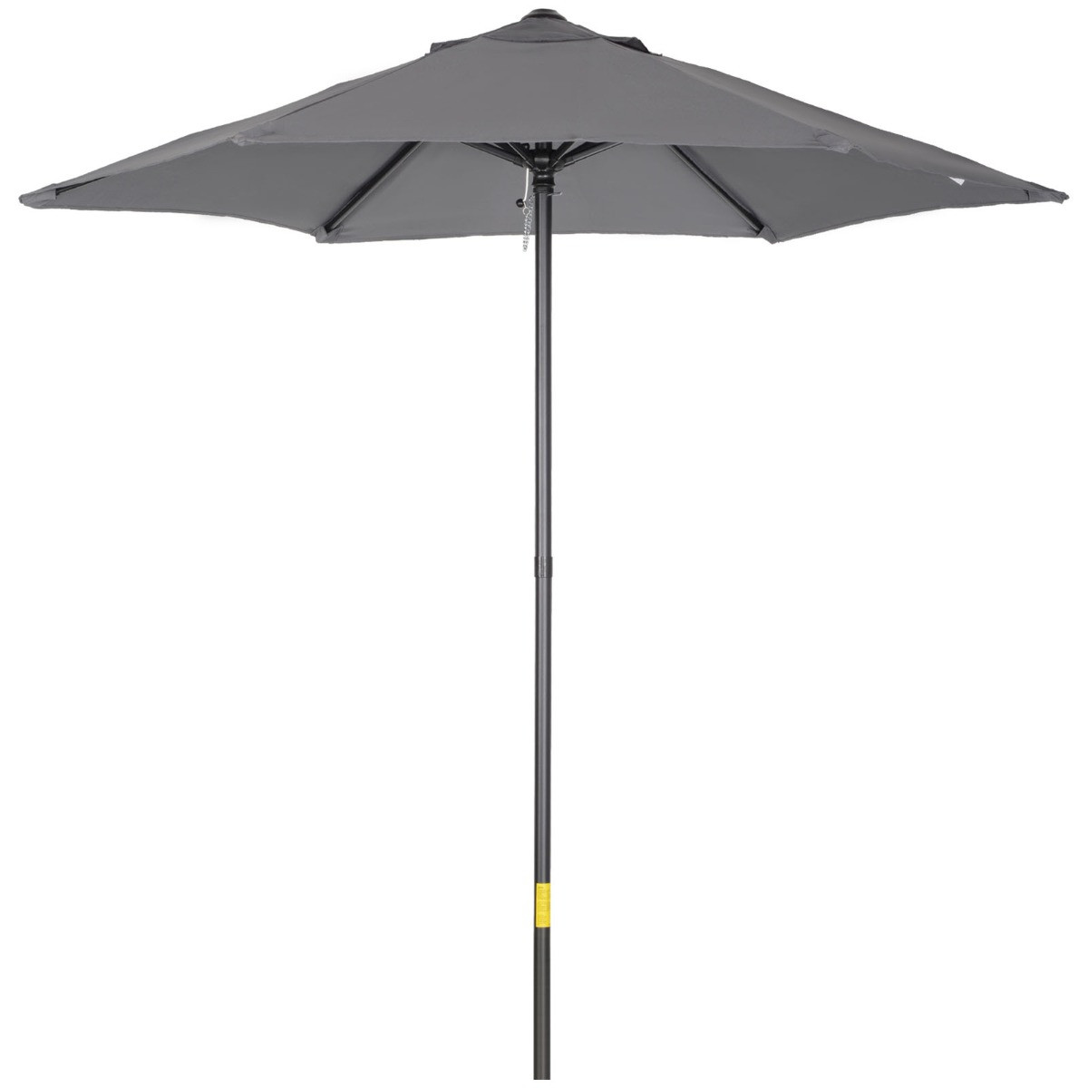 Outsunny Patio Parasol Umbrella, Charcoal - 1.96m>