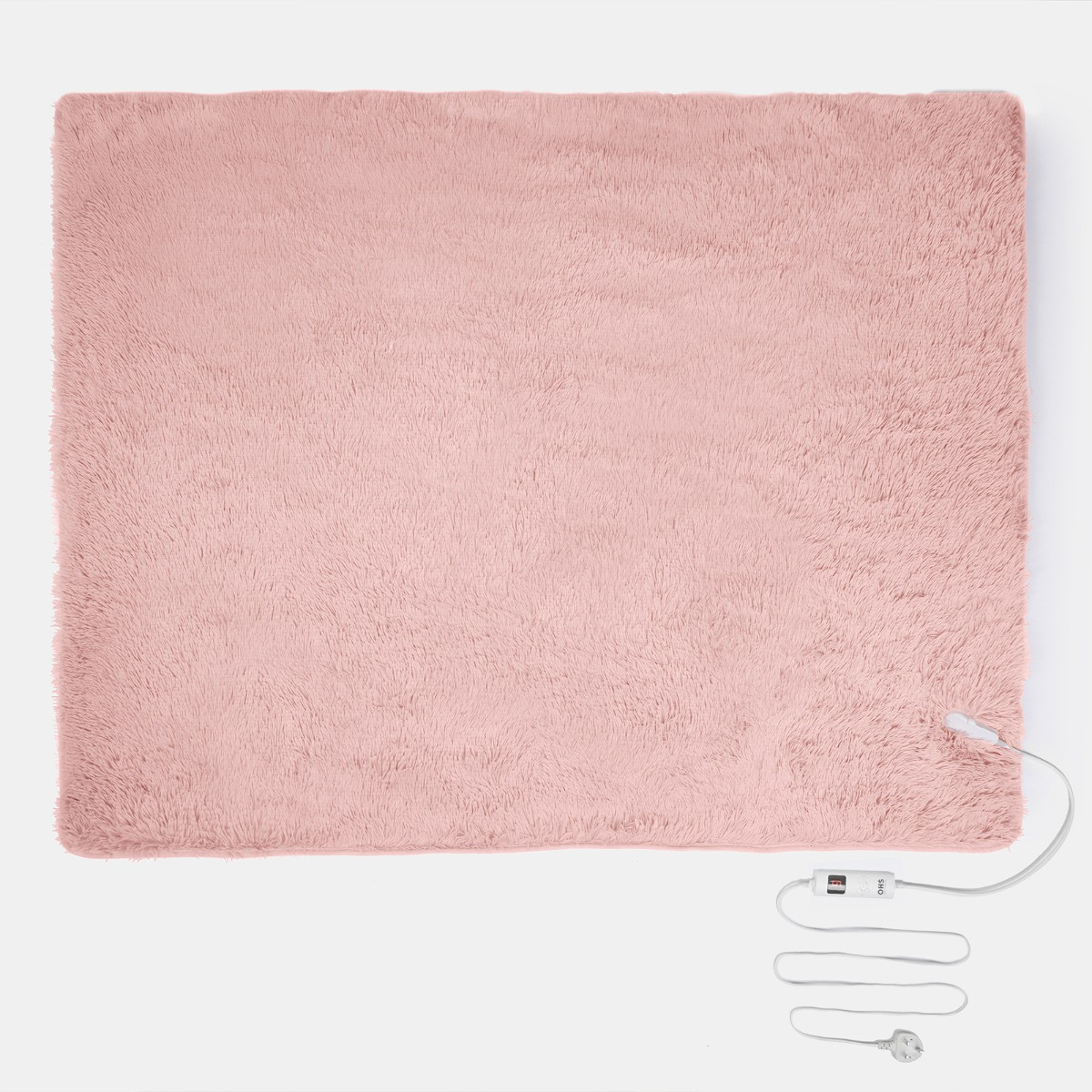 OHS Heated Fluffy Electric Blanket - Blush>