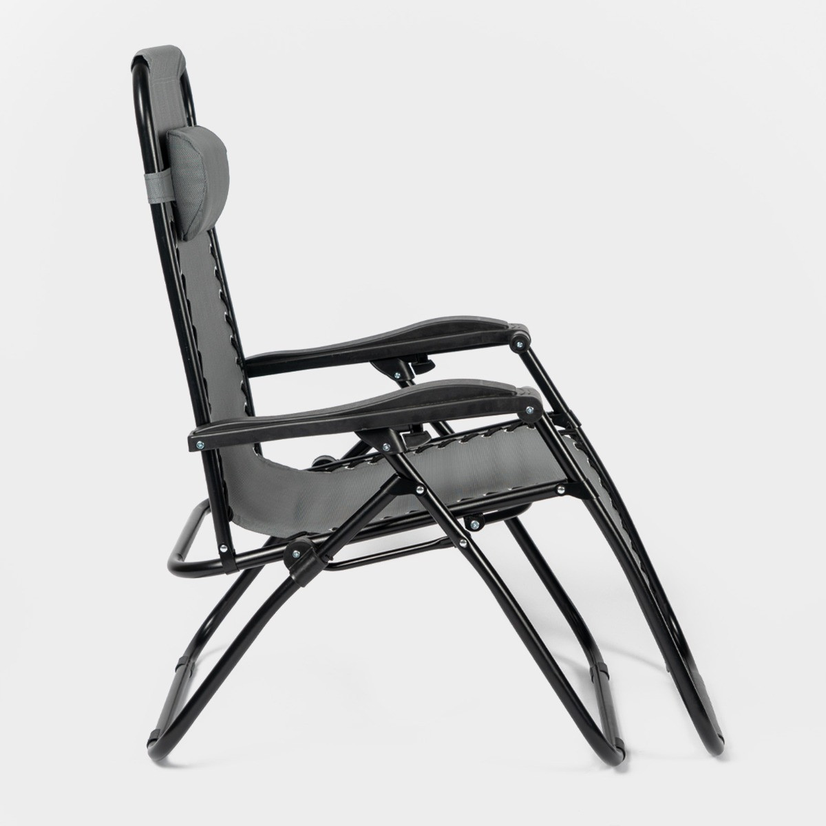 OHS Zero Gravity Sun Lounging Garden Chair - Charcoal Grey>