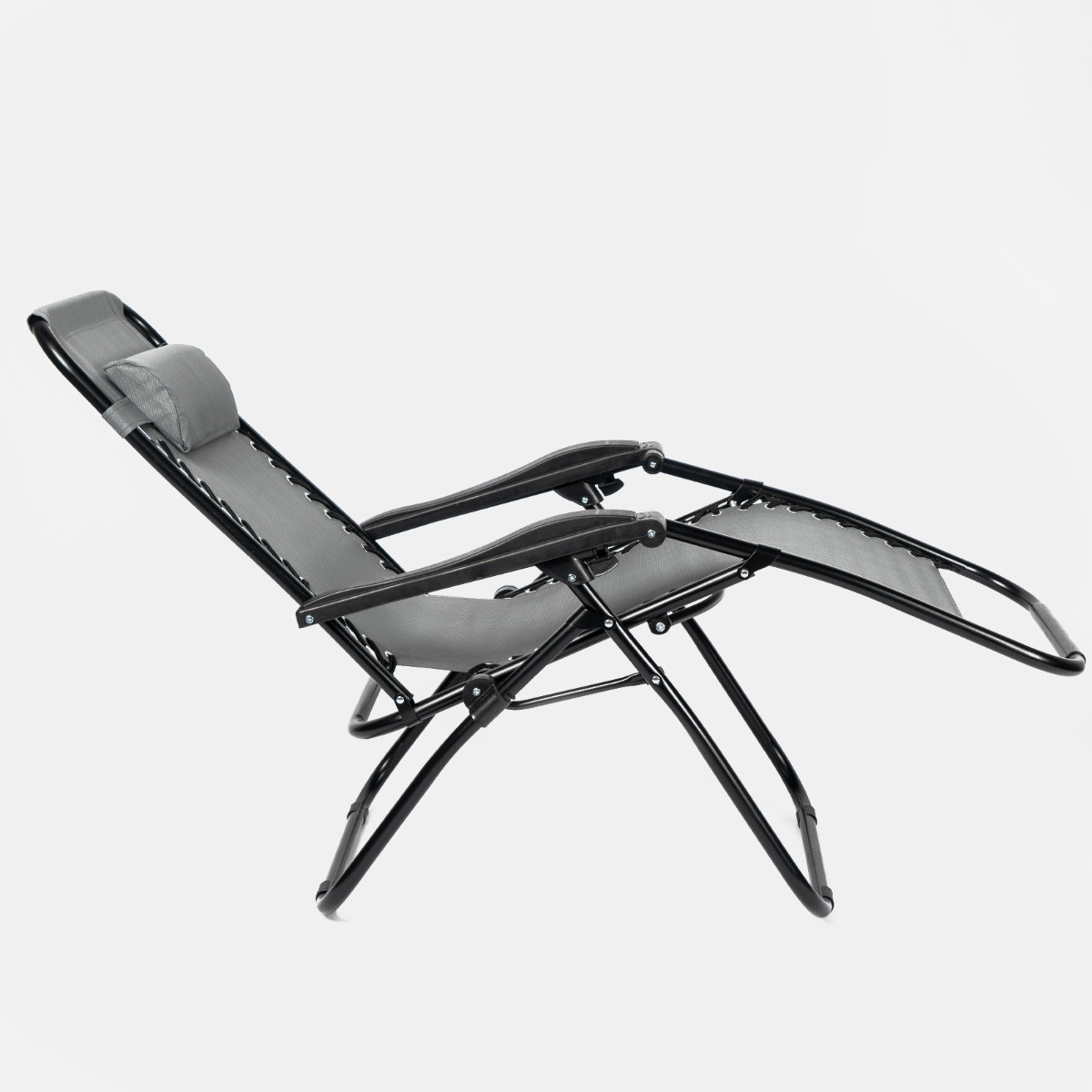 OHS Zero Gravity Sun Lounging Garden Chair - Charcoal Grey>