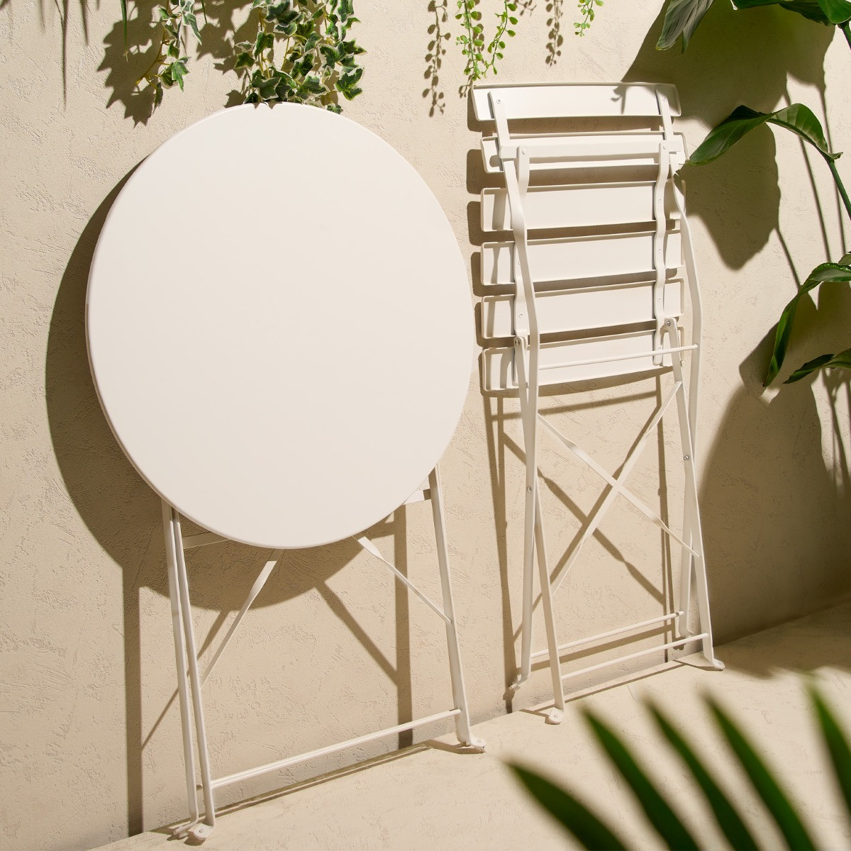 OHS Metal Bistro Set, 3 Piece - White>