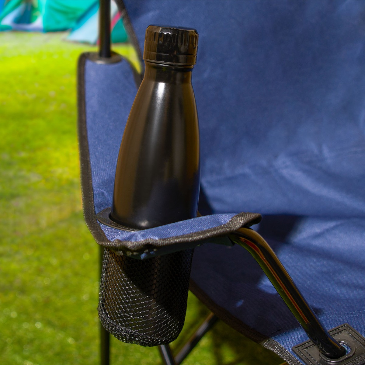 OHS Foldable Camping Chair - Navy>