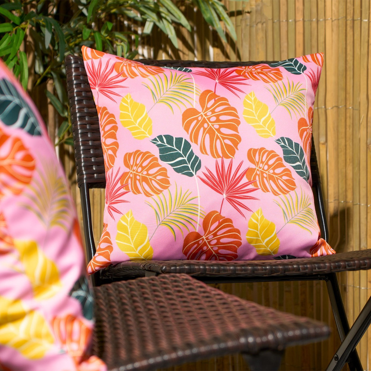 OHS Tropical Water Resistant Cushion Covers - Pink>