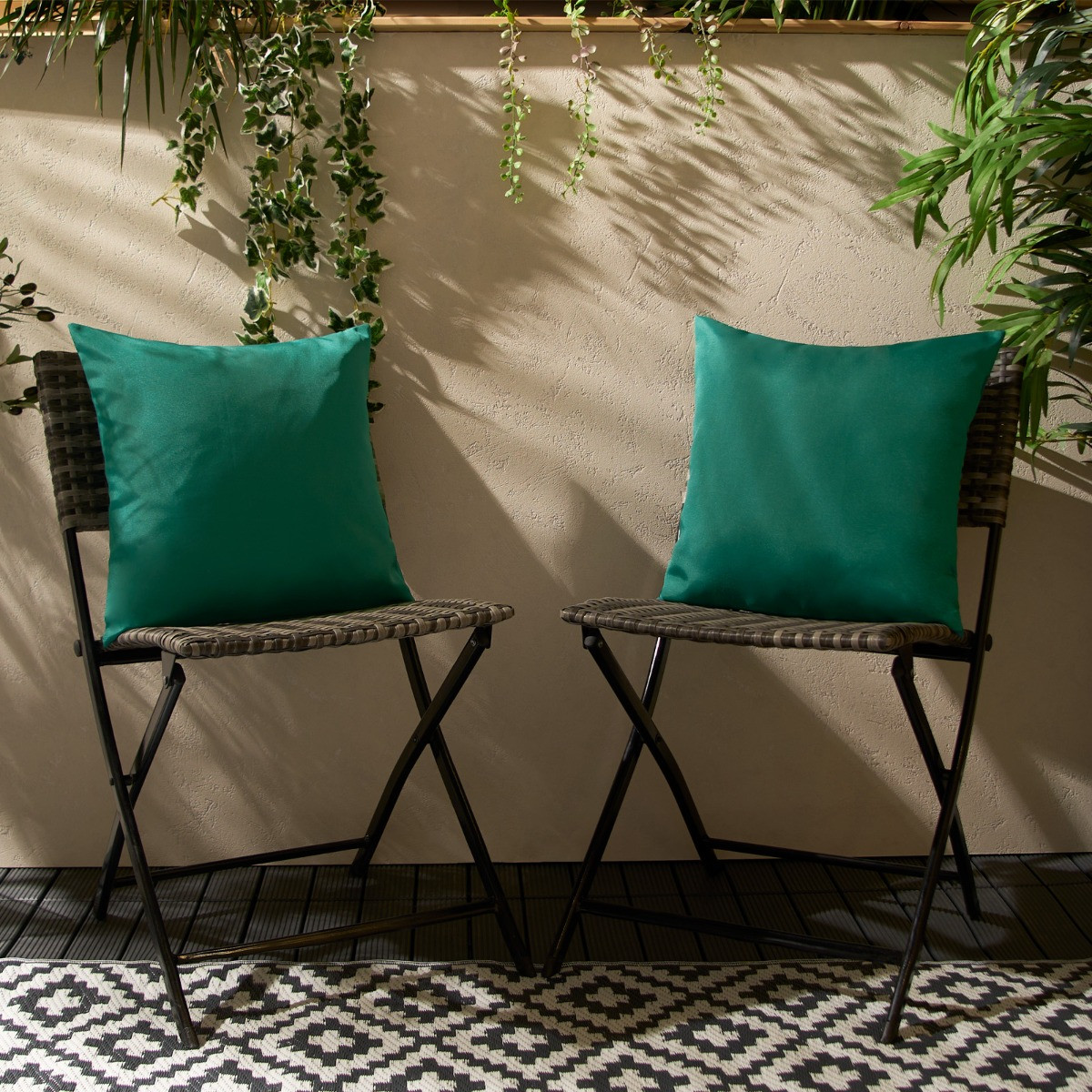 OHS Water Resistant Outdoor Cushion Covers - Forest Green>